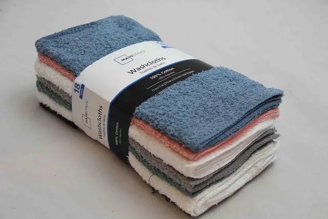 Alt view image 4 of 4 - Mainstays 18-Pack Washcloth Bundle, Pastel