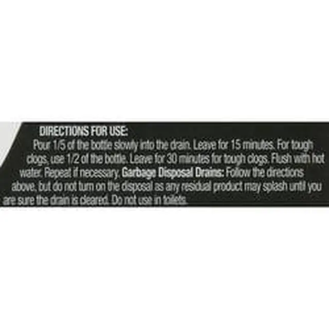Alt view image 2 of 2 - Great Value Drain Clog Remover, Unscented, 80 fl oz