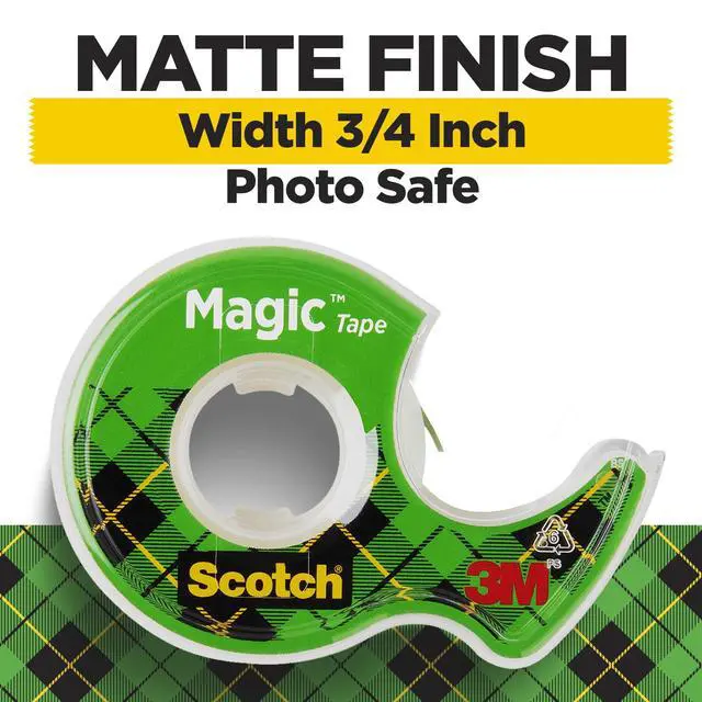 Alt view image 3 of 7 - Scotch Magic Tape Dispenser, Clear, ¾ in. x 325 in., 3 Dispensers