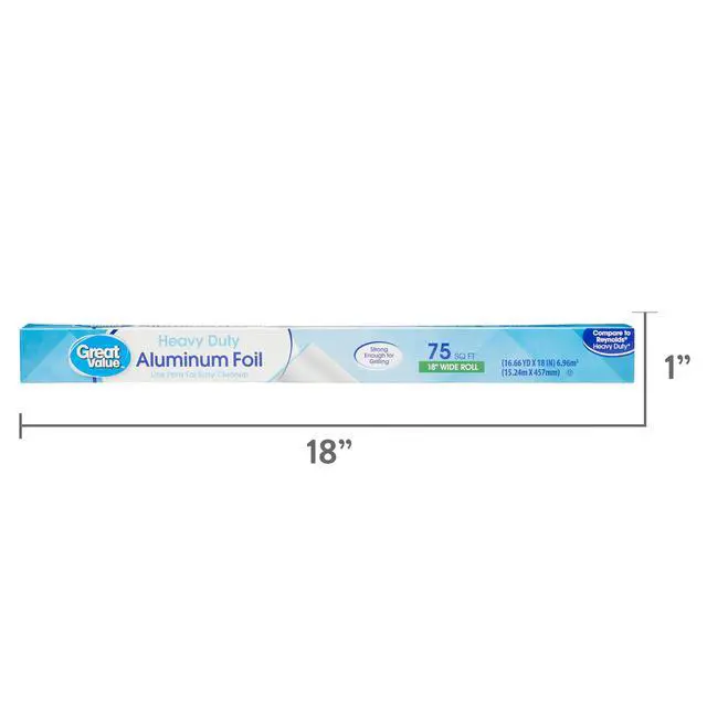 Alt view image 2 of 7 - Great Value Heavy Duty Aluminum Foil, 75 sq ft