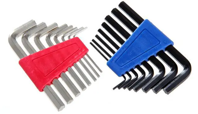Main image of Hyper Tough 16 Piece Hex Key Set with 8 SAE and 8 Metric Sizes