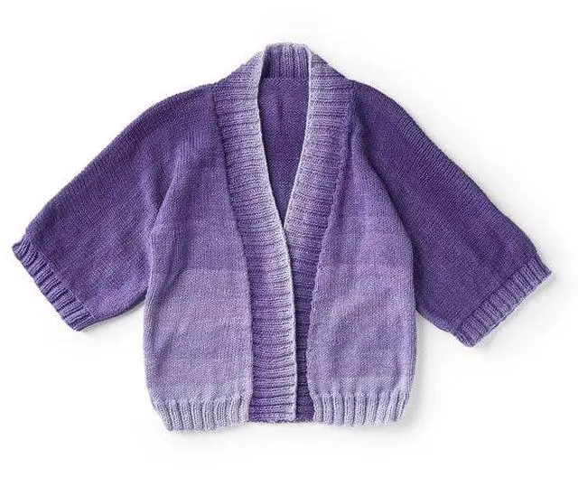 Alt view image 4 of 7 - Red Heart Super Saver Ombre Yarn, Violet, 10oz(283g), Medium, Acrylic