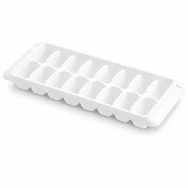 Alt view image 2 of 6 - (4 pack) Rubbermaid Quick Release Ice Cube Tray, Plastic, White, Rectangular