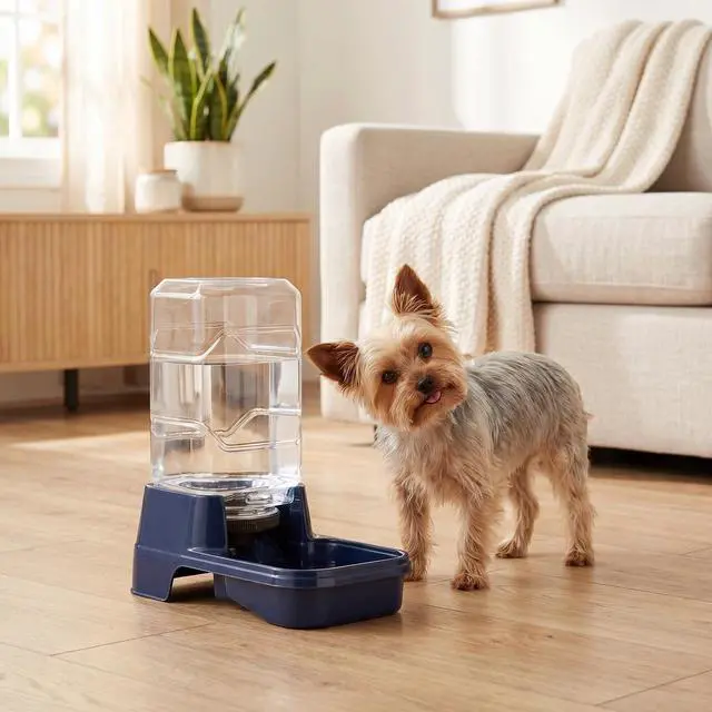 Alt view image 4 of 7 - Vibrant Life 0.4 gal Gravity Waterer for Extra Small Pets, Navy