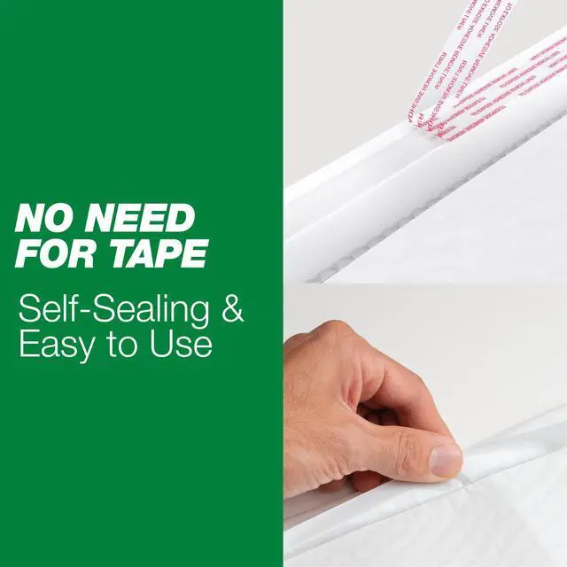 Alt view image 2 of 6 - Duck Max Strength Self-Sealing Poly Bubble Mailer #0, 6" x 9", Solid White, 25 Pack