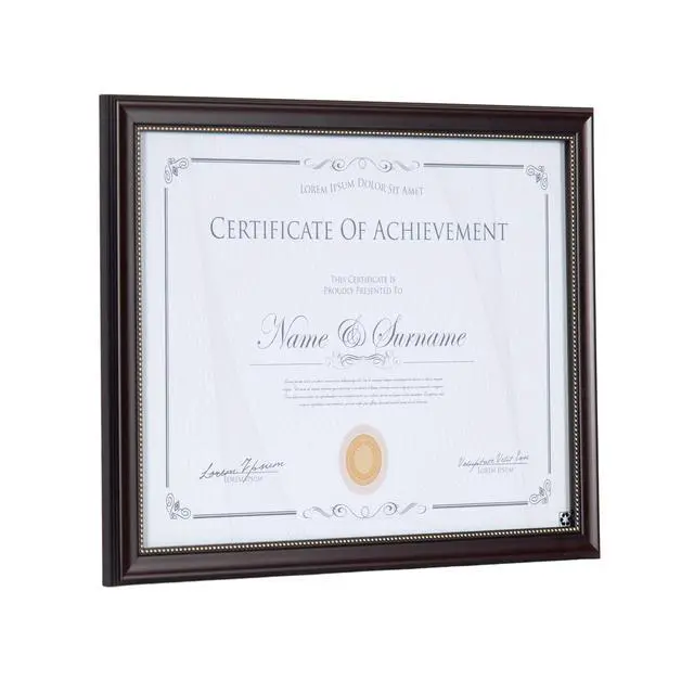 Alt view image 2 of 7 - DesignOvation 8.5x11 Mahogany Document Certificate Picture Frame