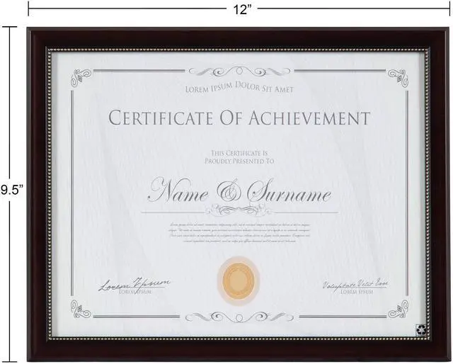 Alt view image 4 of 7 - DesignOvation 8.5x11 Mahogany Document Certificate Picture Frame
