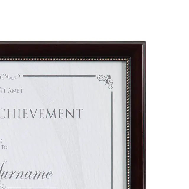 Alt view image 5 of 7 - DesignOvation 8.5x11 Mahogany Document Certificate Picture Frame