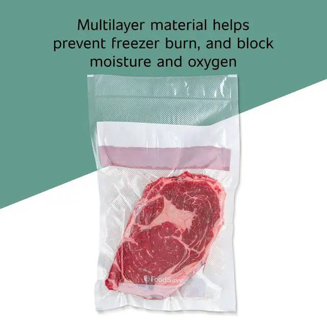Alt view image 2 of 6 - FoodSaver Liquid Block Vacuum Seal Bags, 1 Quart, 8" x 11", 12 Count