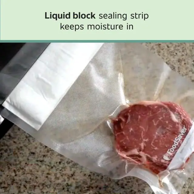 Alt view image 4 of 6 - FoodSaver Liquid Block Vacuum Seal Bags, 1 Quart, 8" x 11", 12 Count
