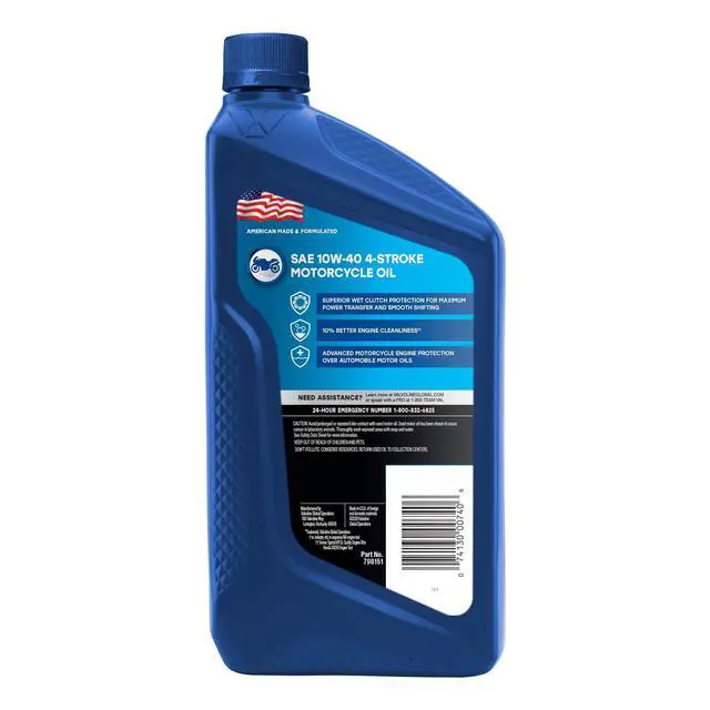 Alt view image 2 of 6 - Valvoline 4-Stroke Motorcycle Conventional 10W-40 Motor Oil 1 Quart