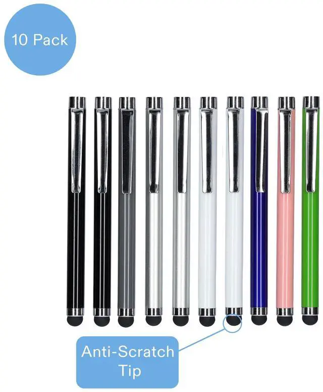 Alt view image 6 of 6 - onn Stylus Pens Set, Multicolor, 10 Count