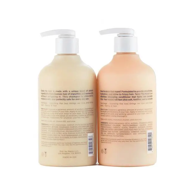 Alt view image 3 of 6 - Hairitage Outta My Hair Sulfate Free Shampoo and Conditioner Set, Color Safe + Anti Frizz Curly Hair Products, 13 fl oz