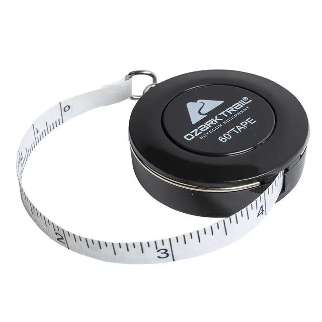 Alt view image 4 of 6 - (4 pack) Ozark Trail 60 in Fish Measuring Tape with Push Button Retract, Compact Vinyl Tape Measure for Fishing and Outdoor Use