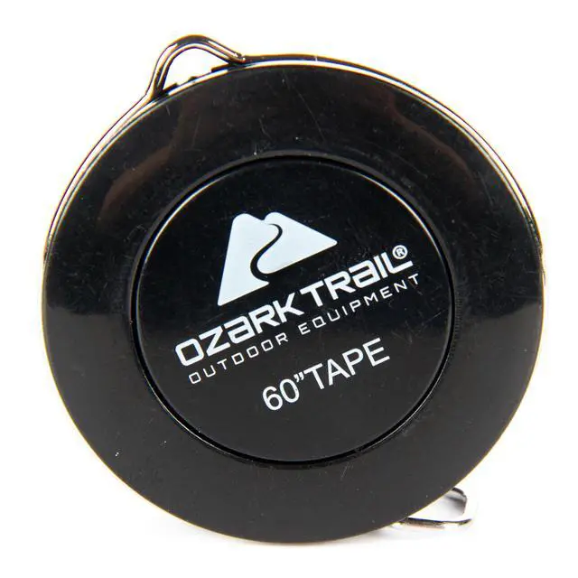 Alt view image 6 of 6 - (4 pack) Ozark Trail 60 in Fish Measuring Tape with Push Button Retract, Compact Vinyl Tape Measure for Fishing and Outdoor Use