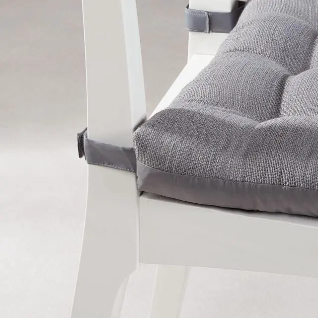 Alt view image 2 of 5 - Mainstays Textured Chair Seat Pad (Chair Cushion), Gray Color, 1-Piece, 15.5" x 16"