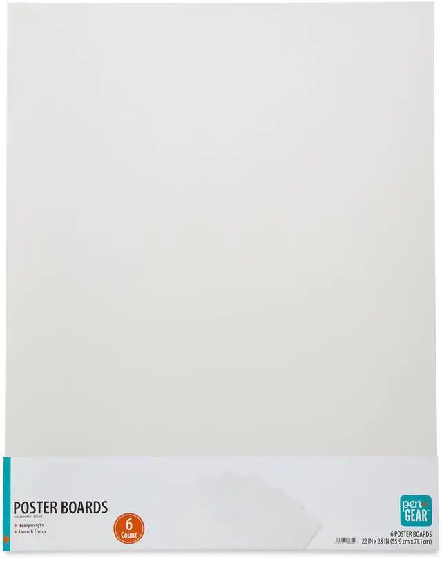 Main image of Pen+Gear Heavyweight White Poster Board, 22 in x 28 in, 6 Count