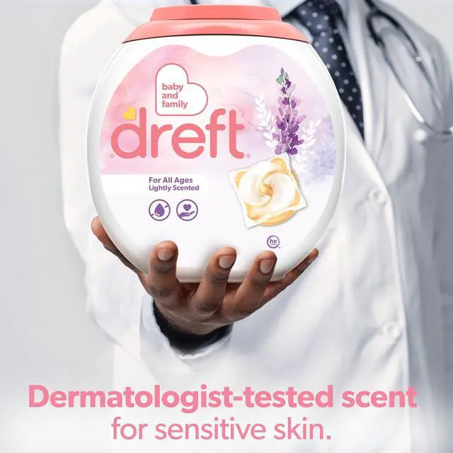 Alt view image 7 of 7 - Dreft Baby Laundry Detergent XL Pacs, Sensitive Skin, Hypoallergenic, Lightly Scented Lavender, 25 Count