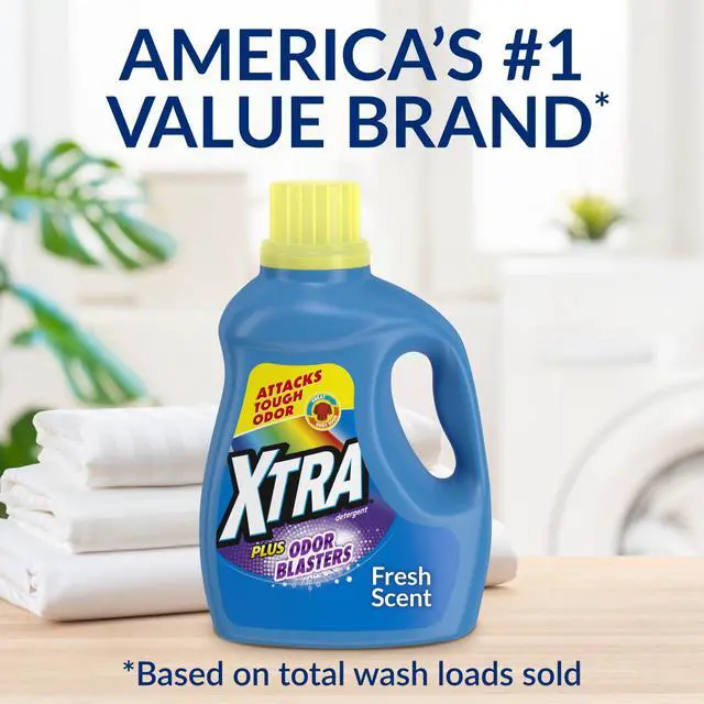 Alt view image 4 of 6 - XTRA Laundry Detergent Liquid Plus Odor Blasters, 131 Loads, 203.1 Fl Oz