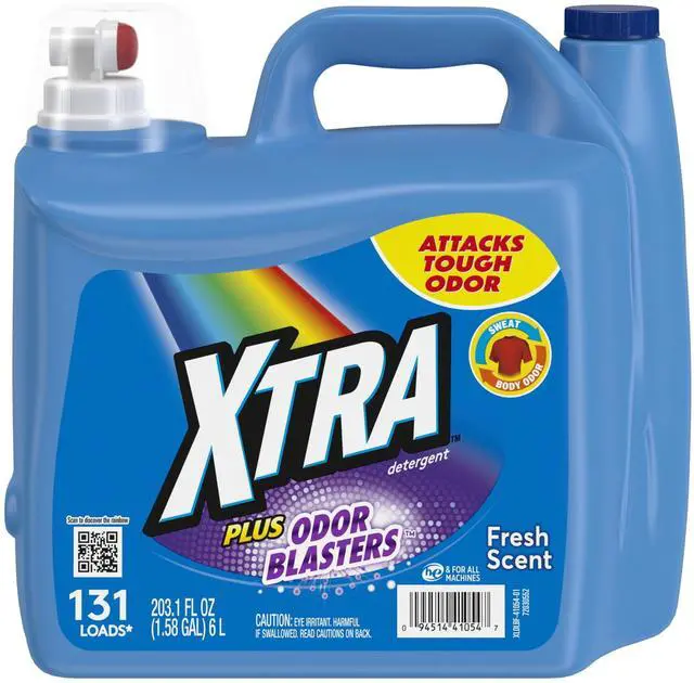 Main image of XTRA Laundry Detergent Liquid Plus Odor Blasters, 131 Loads, 203.1 Fl Oz