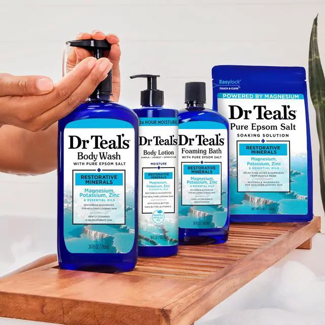 Alt view image 6 of 6 - Dr Teal's Body Lotion, Restorative Minerals with Magnesium, Potassium, Zinc & Essential Oils, 18 oz
