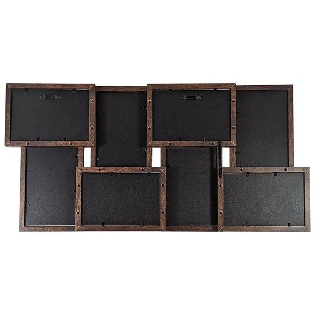 Alt view image 4 of 6 - Mainstays Brown Collage Picture Frame, 8 Openings for 4 x 6 Photos