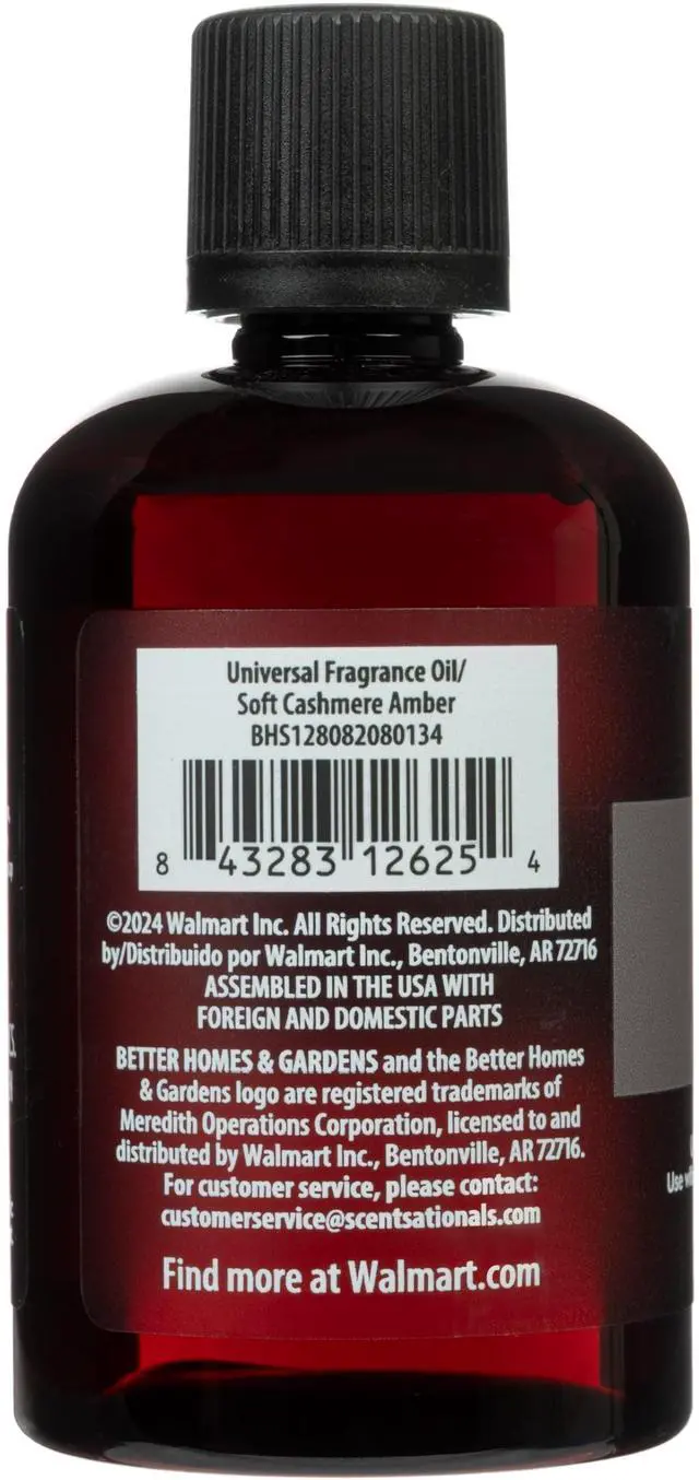 Main image of Better Homes & Gardens Universal Fragrance Oil, Soft Cashmere & Amber, 5 fl oz