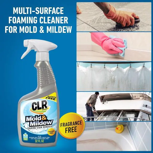 Alt view image 4 of 6 - CLR Mold & Mildew Foaming Stain Remover Spray, Bleach-Free Fragrance Free Cleaner, 32 fl oz