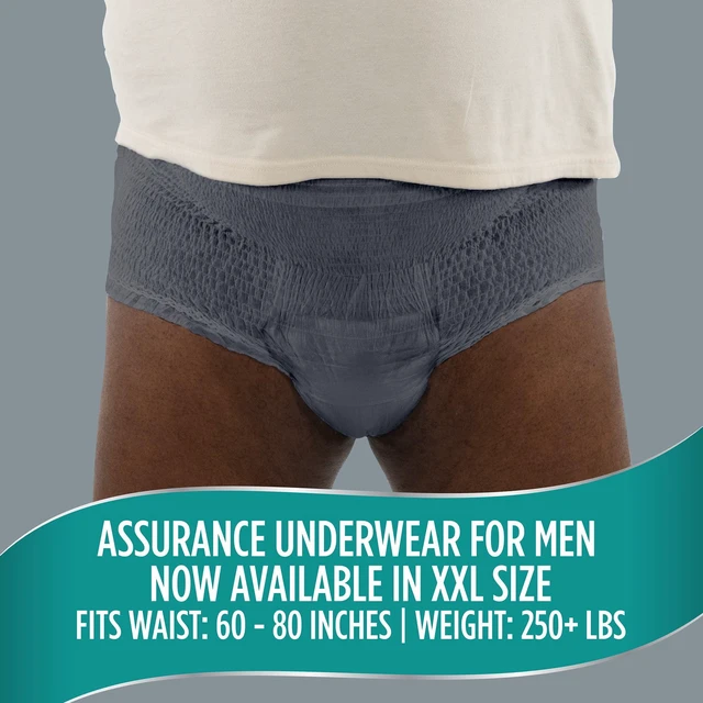 Alt view image 7 of 7 - Assurance Men's Incontinence Underwear, XXL, Maximum Absorbency, 19 Count