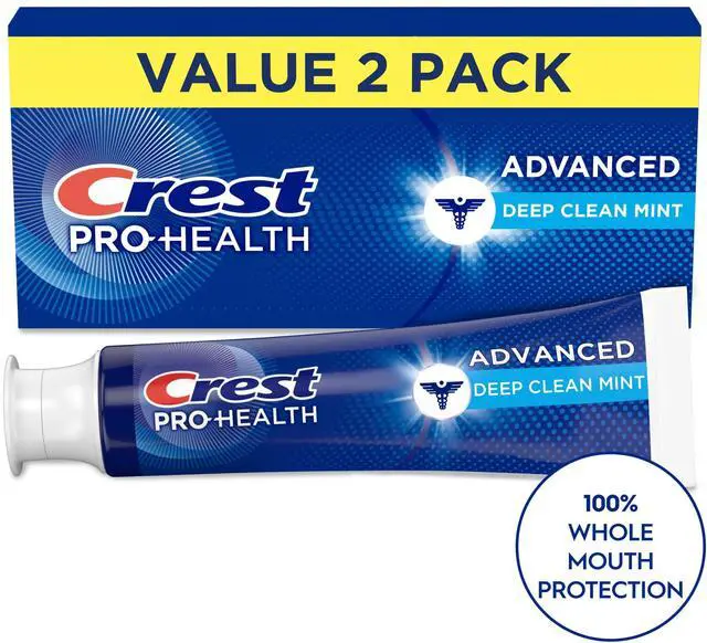 Main image of Crest Pro-Health Advanced Deep Clean Mint Toothpaste, 5.1 oz, 2 Pack
