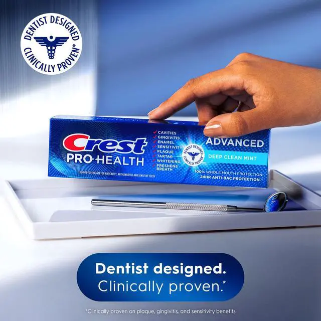 Alt view image 4 of 6 - Crest Pro-Health Advanced Deep Clean Mint Toothpaste, 5.1 oz, 2 Pack