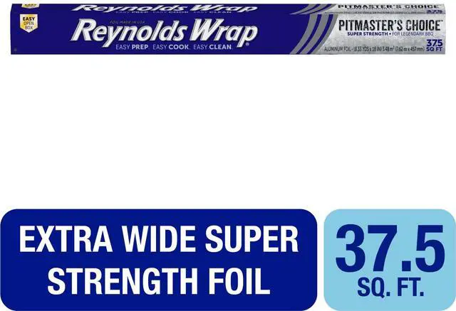 Main image of Reynolds Wrap Pitmasters Choice Extra Thick Aluminum Foil for Grilling, 18 Inch Width, 37.5 Sq. Ft.