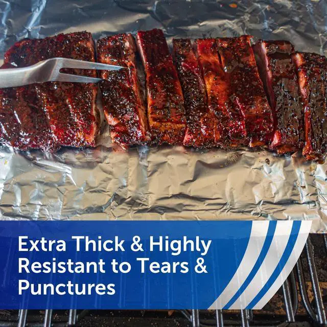 Alt view image 6 of 7 - Reynolds Wrap Pitmasters Choice Extra Thick Aluminum Foil for Grilling, 18 Inch Width, 37.5 Sq. Ft.