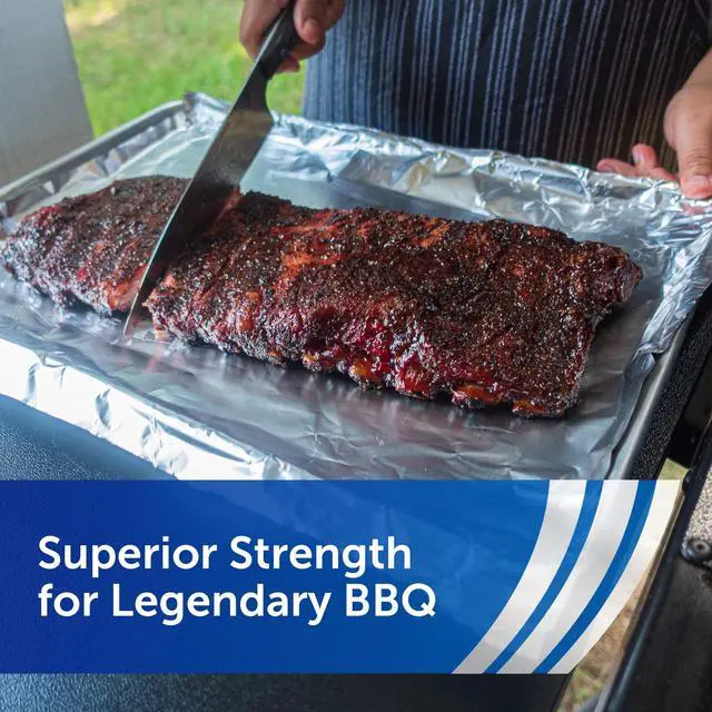 Alt view image 3 of 7 - Reynolds Wrap Pitmasters Choice Extra Thick Aluminum Foil for Grilling, 18 Inch Width, 37.5 Sq. Ft.