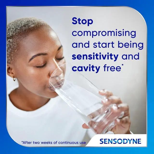 Alt view image 6 of 7 - Sensodyne Cavity + Sensitivity Toothpaste, Fluoride Toothpaste for Sensitive Teeth and Cavity Protection, 2.7 Oz