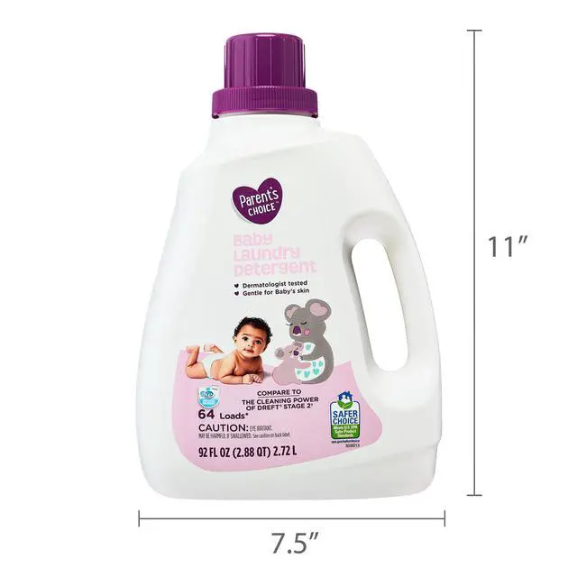 Alt view image 7 of 7 - Parent's Choice Baby Laundry Detergent, 92 fl oz, 64 Loads