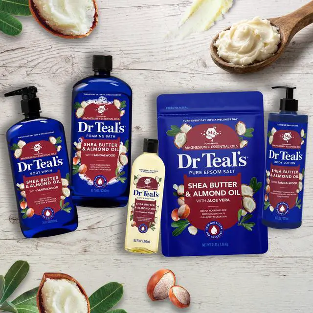 Alt view image 6 of 7 - Dr Teals Body Wash with Shea Butter & Almond and Pure Epsom Salt, 24 fl oz