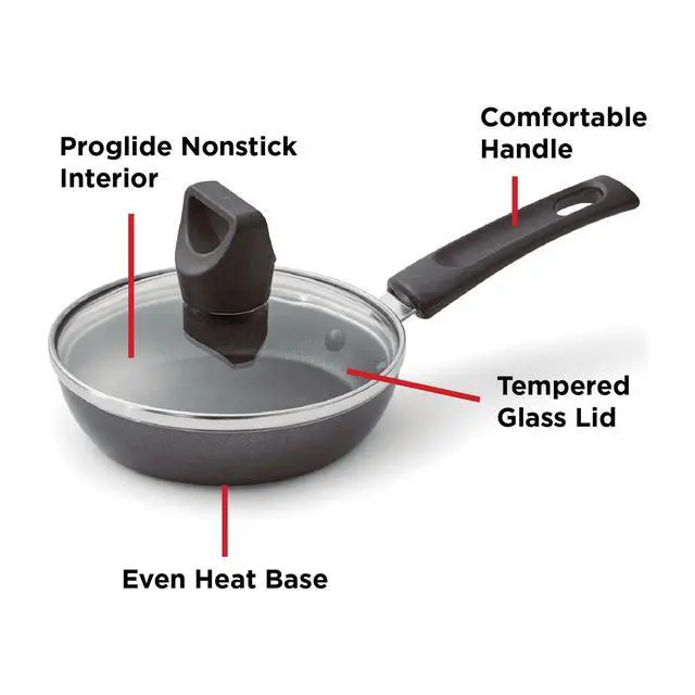 Alt view image 3 of 5 - T-fal Easy Care Nonstick Cookware, Covered One Egg Wonder Fry Pan, 4.5 inch, Black