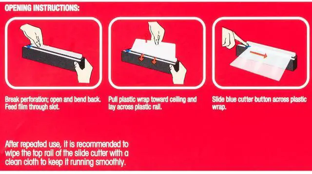 Alt view image 5 of 7 - Great Value Slide Cutter Plastic Wrap, 400 sq ft