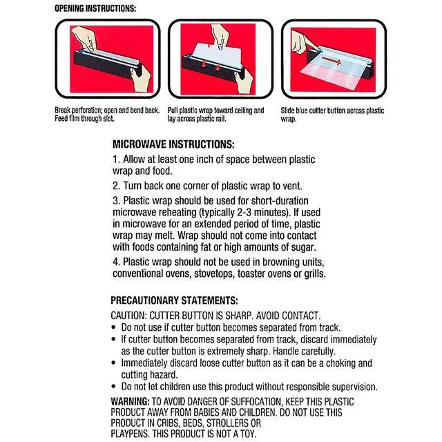 Alt view image 7 of 7 - Great Value Slide Cutter Plastic Wrap, 400 sq ft