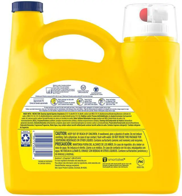 Alt view image 2 of 4 - Tide Simply Laundry Detergent Liquid, Oxi Boost + Febreze Odor Defense, Sunny Breeze Scent, 94 fl oz, 70 Loads