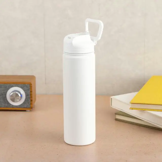 Alt view image 6 of 7 - Mainstays 24 oz Stainless Steel Sip Water Bottle, White
