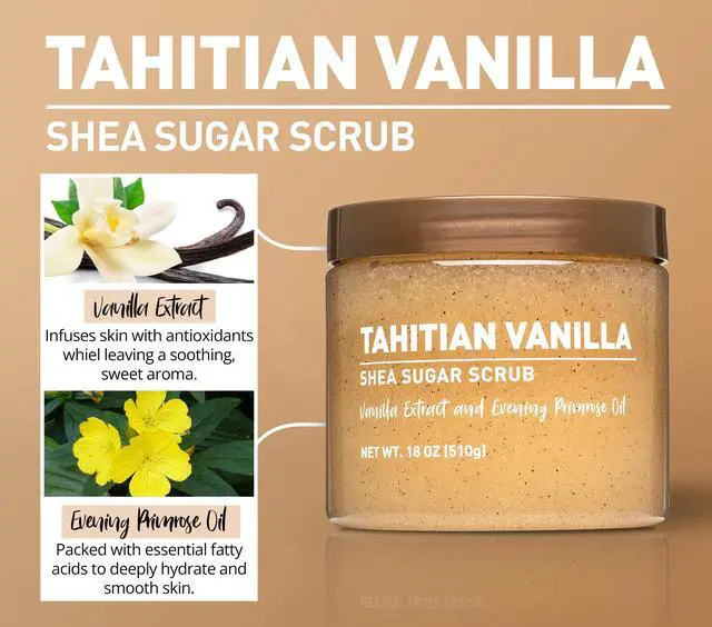 Alt view image 6 of 7 - Walmart Shea Sugar Body Scrub, Tahitian Vanilla, 18 oz