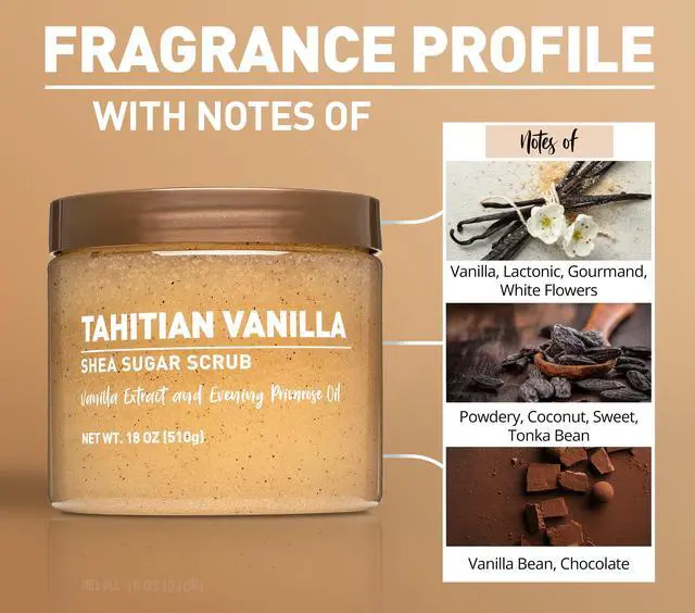 Alt view image 3 of 7 - Walmart Shea Sugar Body Scrub, Tahitian Vanilla, 18 oz