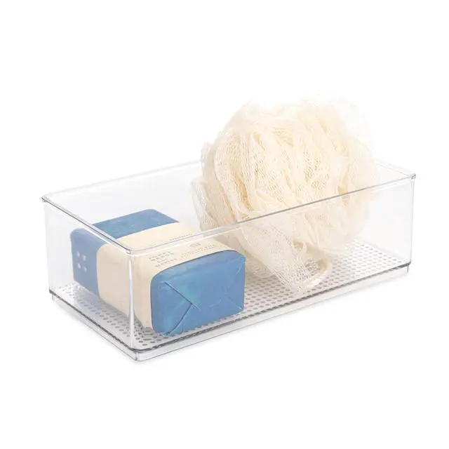 Alt view image 4 of 7 - Mainstays Large Clear Plastic Organizer Bin for Bathroom