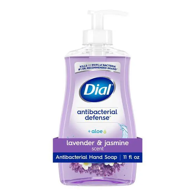 Alt view image 2 of 6 - (2 pack) Dial Antibacterial Defense Lavender & Jasmine Liquid Hand Soap, 11 fl oz