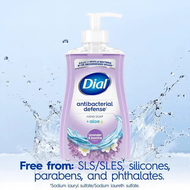 Alt view image 3 of 6 - (2 pack) Dial Antibacterial Defense Lavender & Jasmine Liquid Hand Soap, 11 fl oz