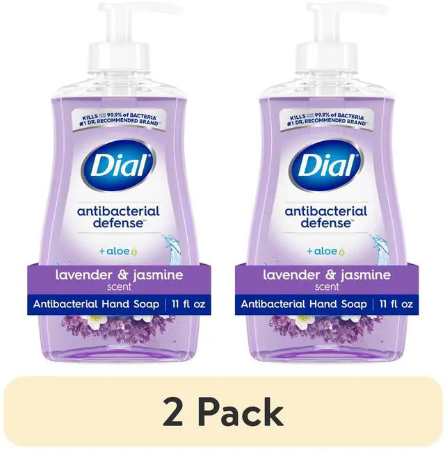 Main image of (2 pack) Dial Antibacterial Defense Lavender & Jasmine Liquid Hand Soap, 11 fl oz