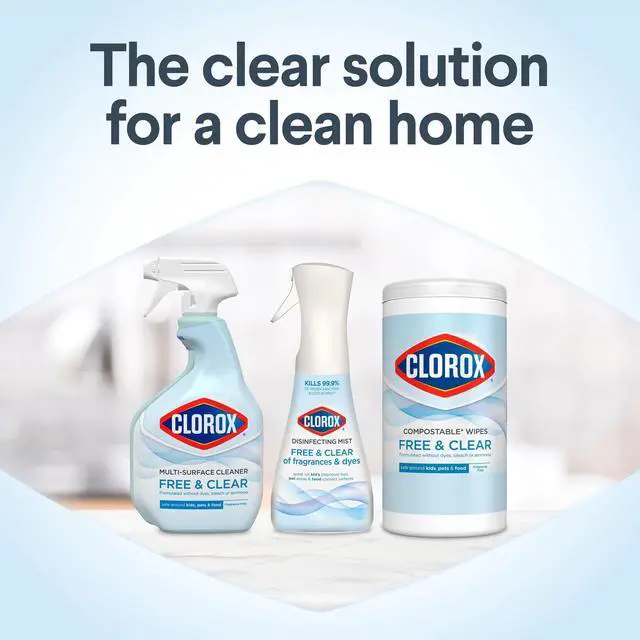 Alt view image 3 of 7 - Clorox Free & Clear Multi Surface Cleaner, Spray Bottle, Fragrance Free, 32 fl oz