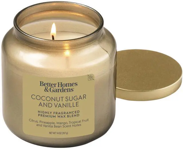Main image of Better Homes & Gardens 2-Wick Jar Candle, Coconut Sugar & Vanilla, 14 oz